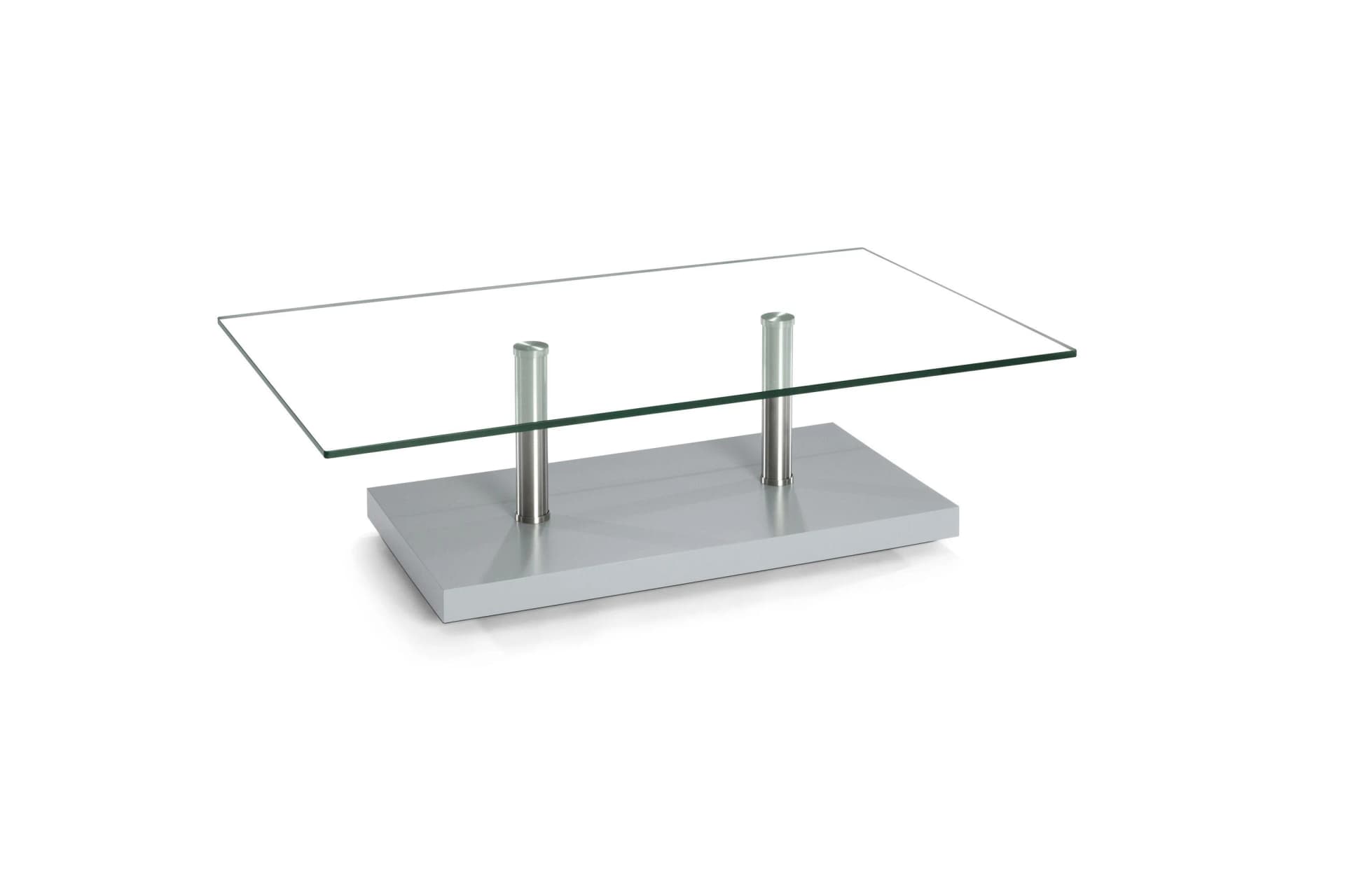 Couchtisch 7399EK-7042 Grau Glas Holz Modern