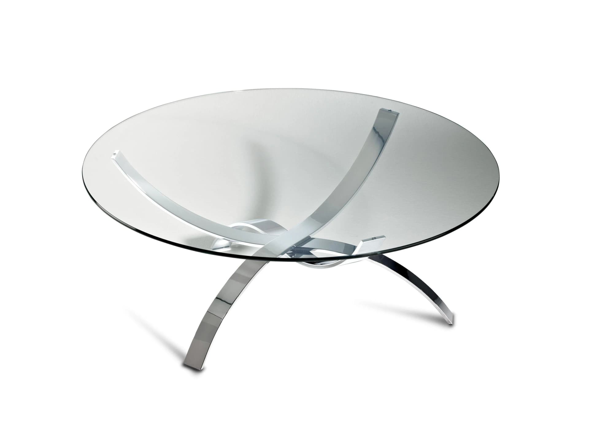Couchtisch 8060CK-105 Metall verchromt Klarglas 10mm Silber