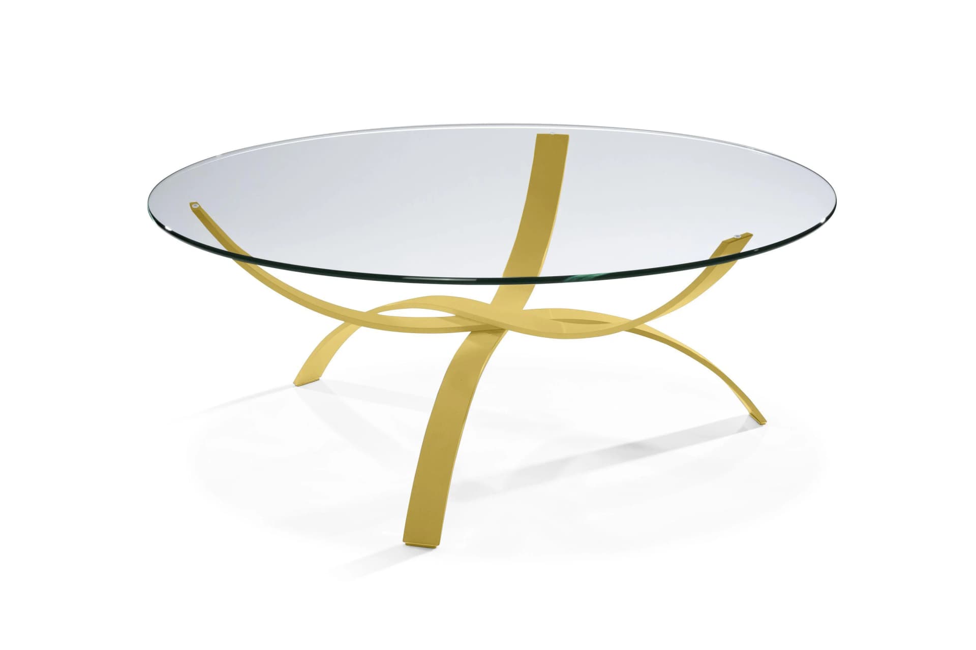 Couchtisch 8060CK-105 Gold Metall Klarglas