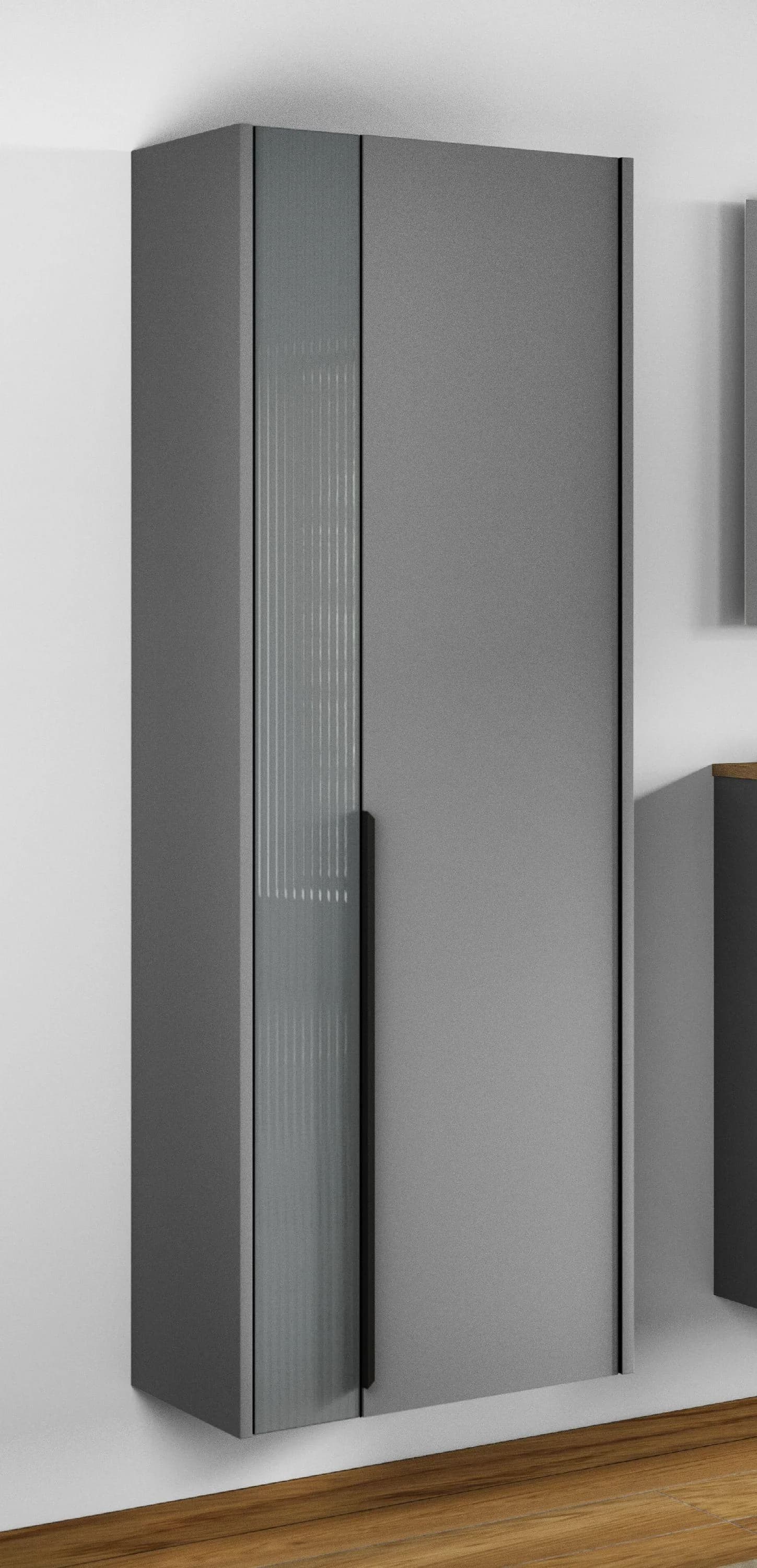 ARREDOKIT Schrank BRERA Taupe Schwarz 2 Türen