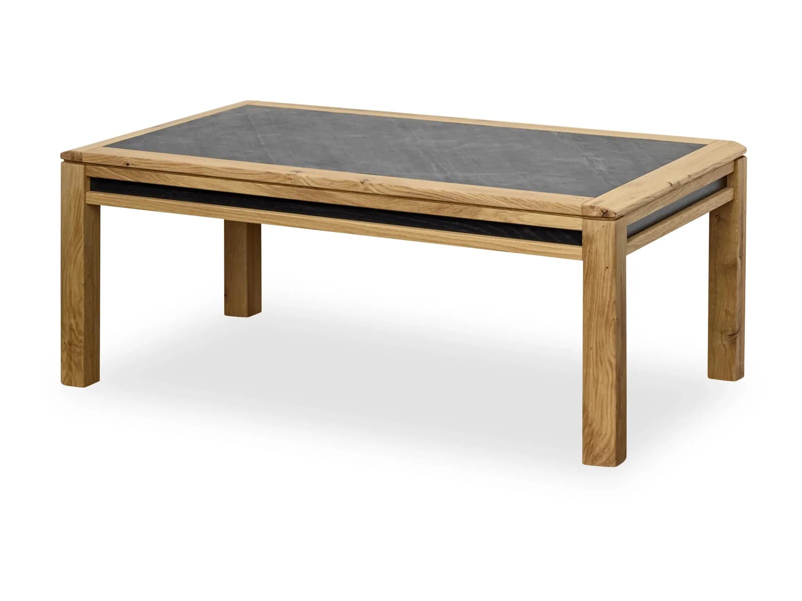 Couchtisch VALMONDO DANORA PLUS Beige Massivholz Schiefer