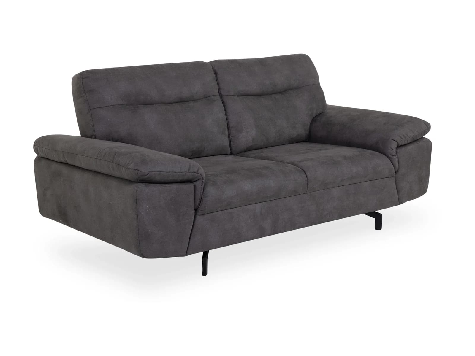 HARPER 2-Sitzer Sofa MEDFORD Schwarz Polyester Stoff