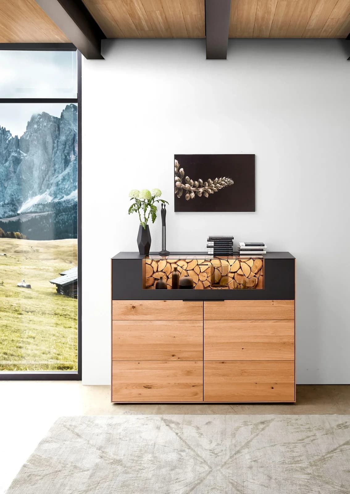 witlake VAREDO Highboard Wildeiche massiv