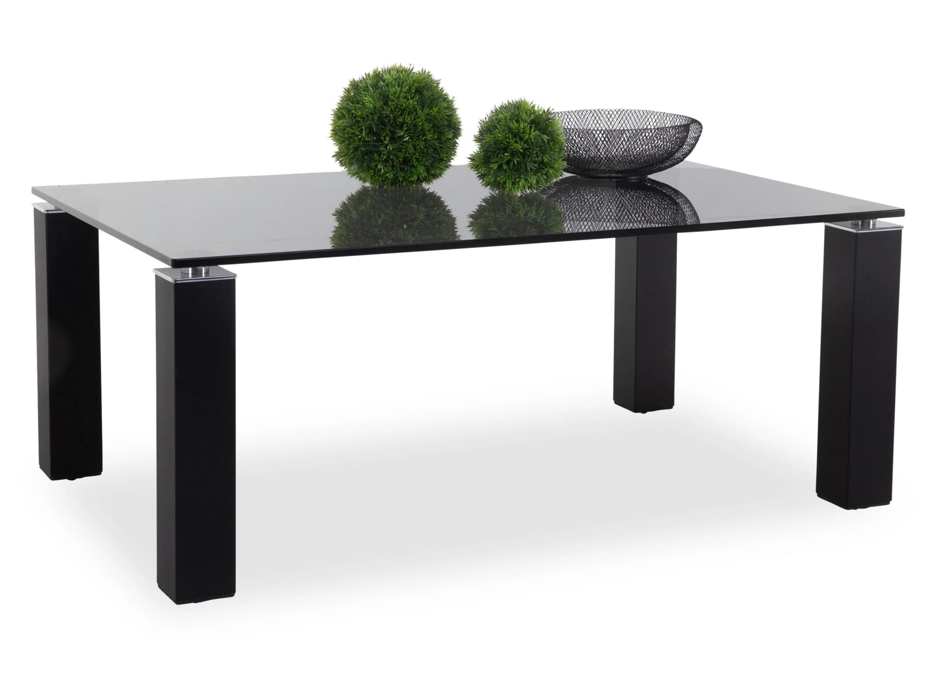 Couchtisch CUBICO Schwarz Rauchglas Modern