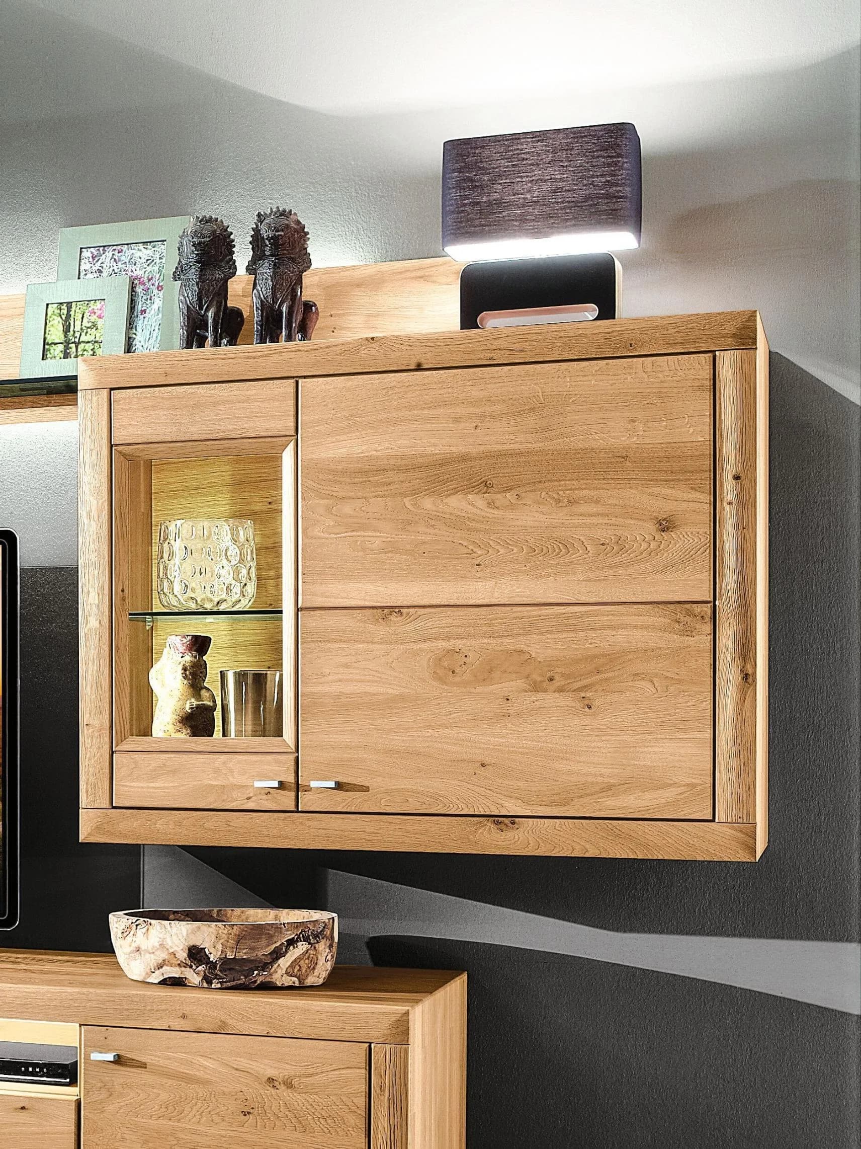 witlake Hängevitrine ANCONA Wildeiche massiv Braun