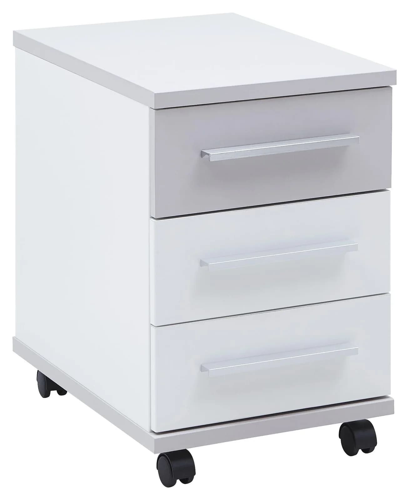 Priess Rollcontainer New York 3 Schubkästen lichtweiß/sandgrau