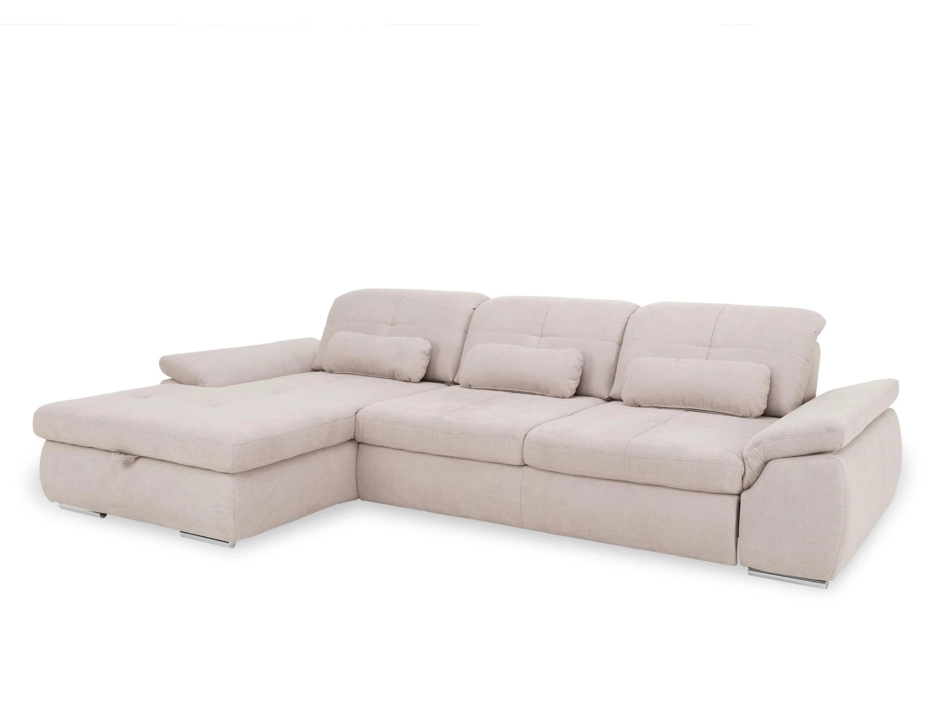 SYSTEMPOLSTER MINERVA Polsterecke Grau Stoff Nemo silver
