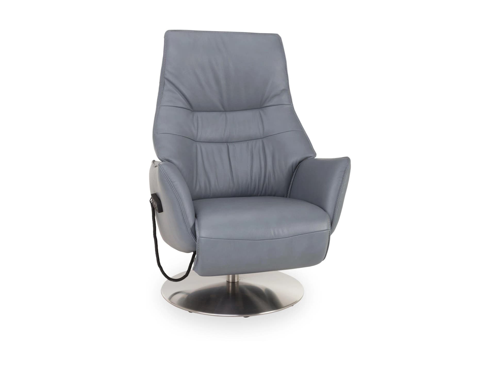 Relaxsessel himolla SALZSPITZE Blau Leder 2-Motor