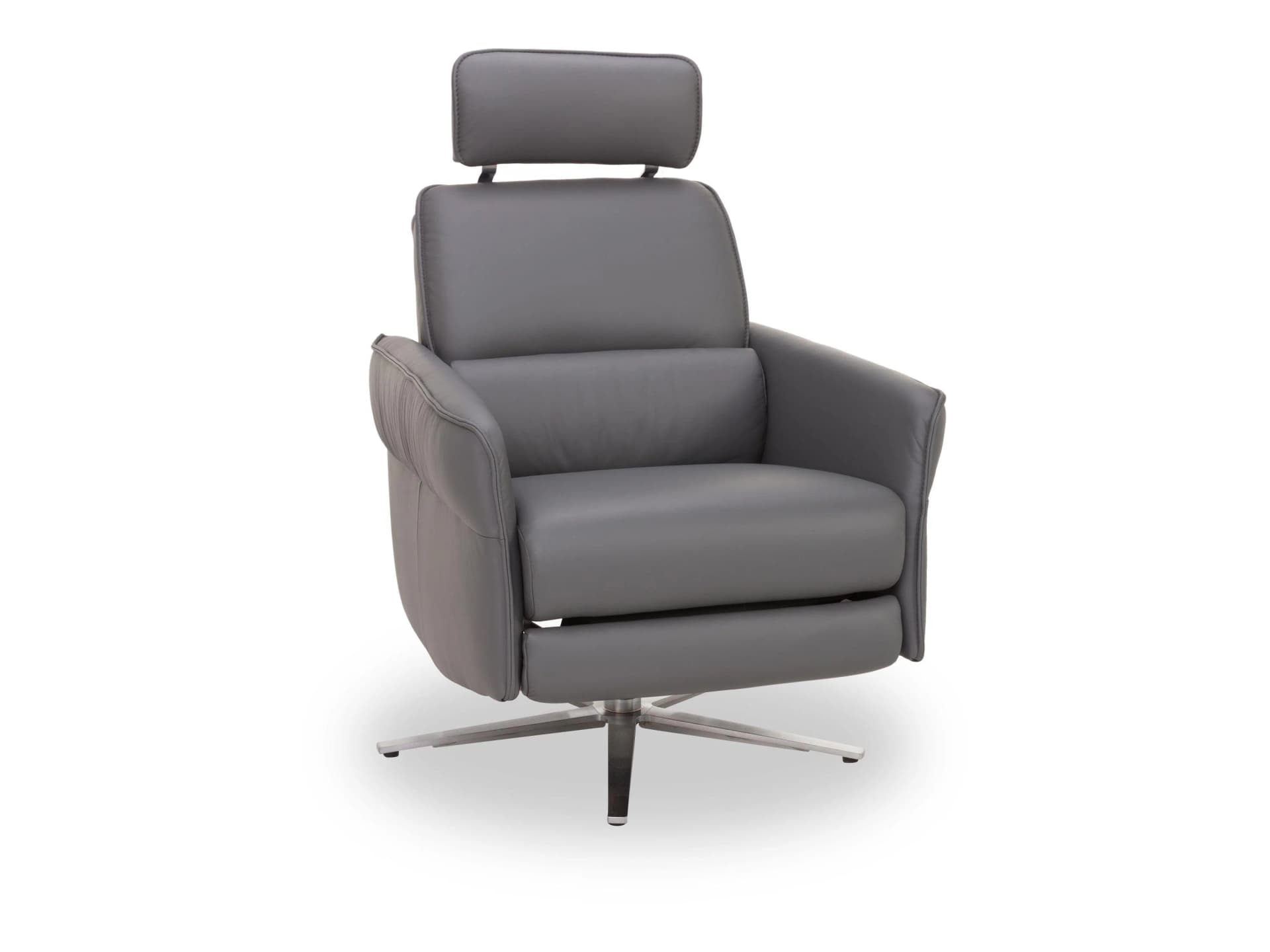 Relaxsessel himolla KORNBERG Echtleder Grau Relax-Mechanik