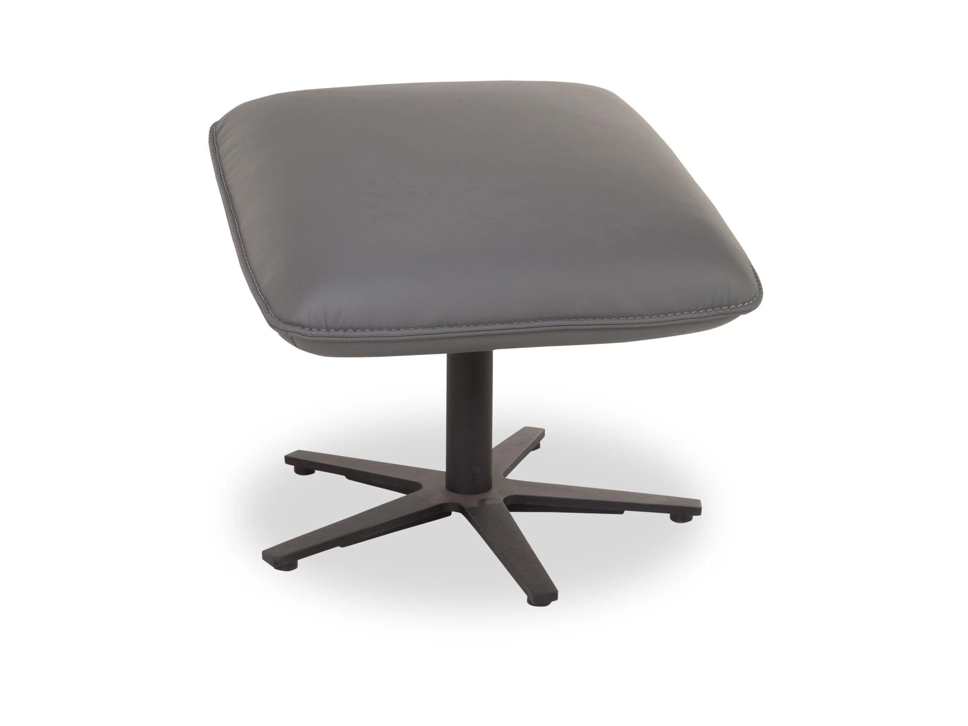 Hocker himolla Fichtelberg Grau Echtleder