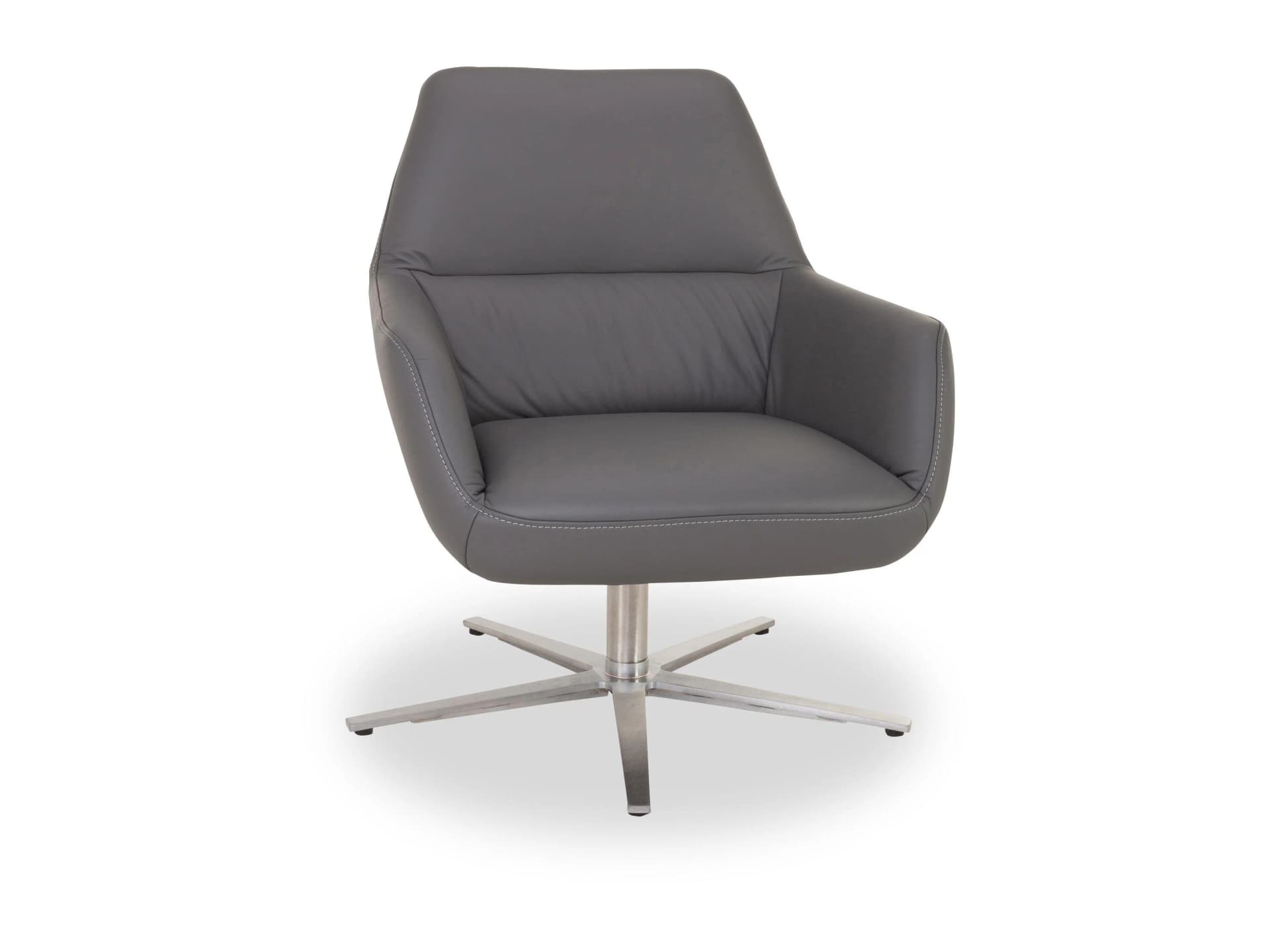 Sessel himolla KORNSPITZE Grau Leder