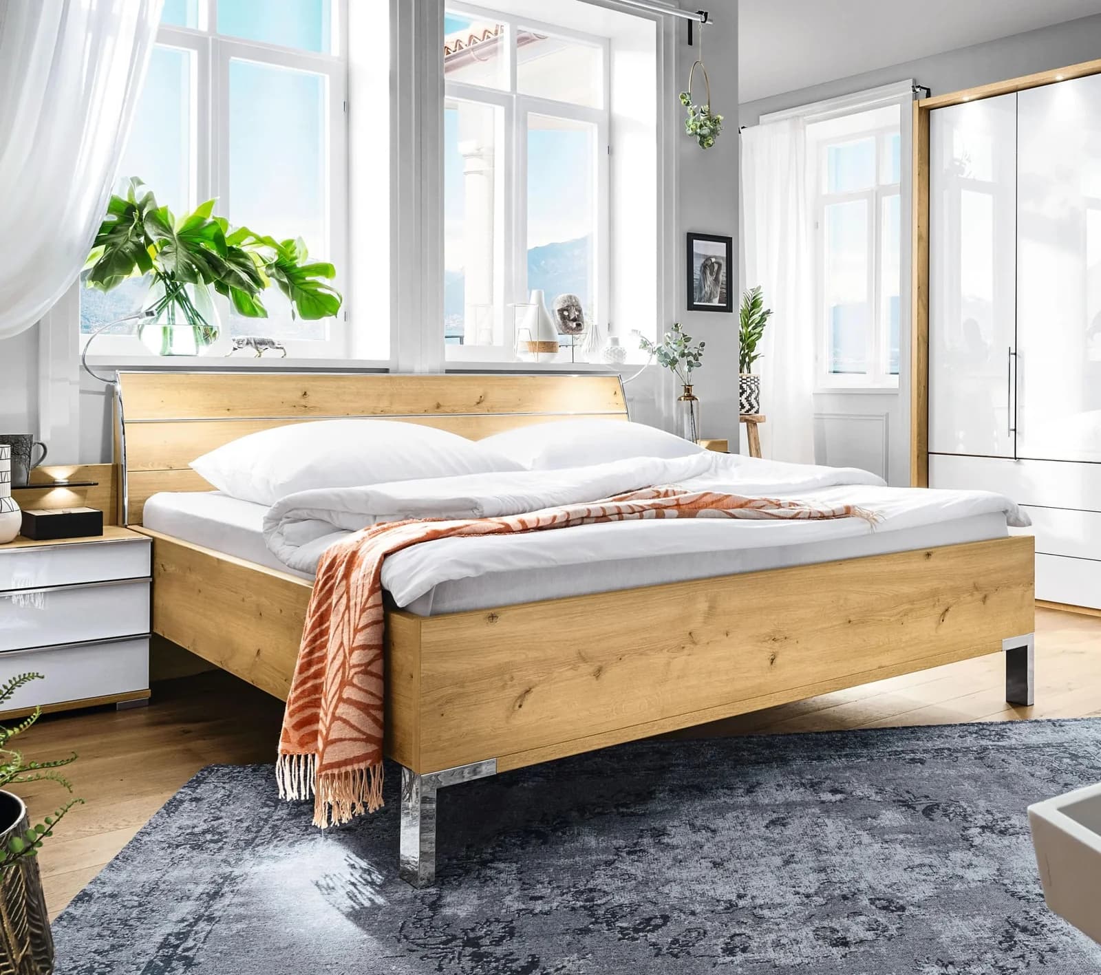 Rolf Weber Futonbett WOLFHAGEN Eiche Bianco Dekor