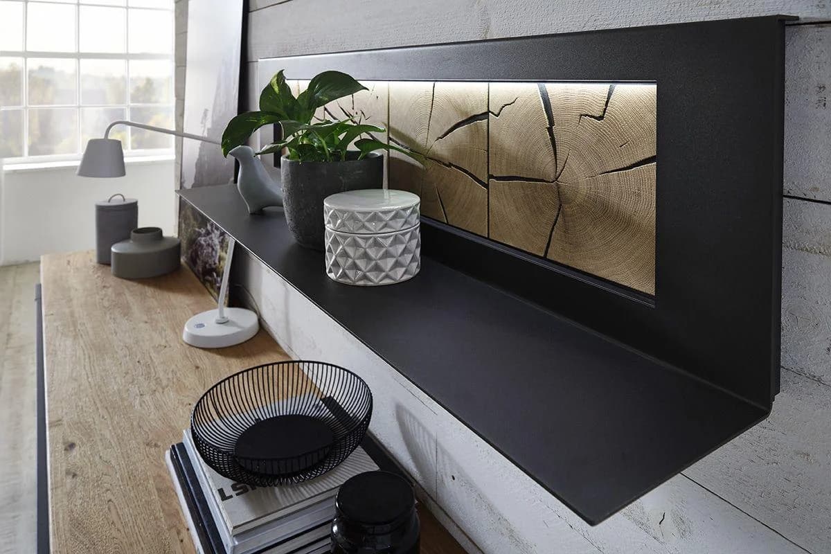 Wandboard witlake CORTONA Braun Metall & Hirnholz