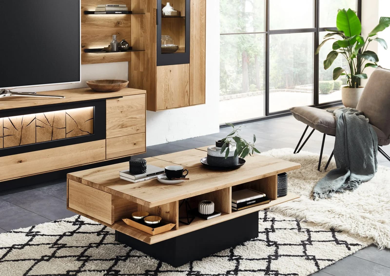 witlake CORTONA Couchtisch Wildeiche massiv soft gebürstet