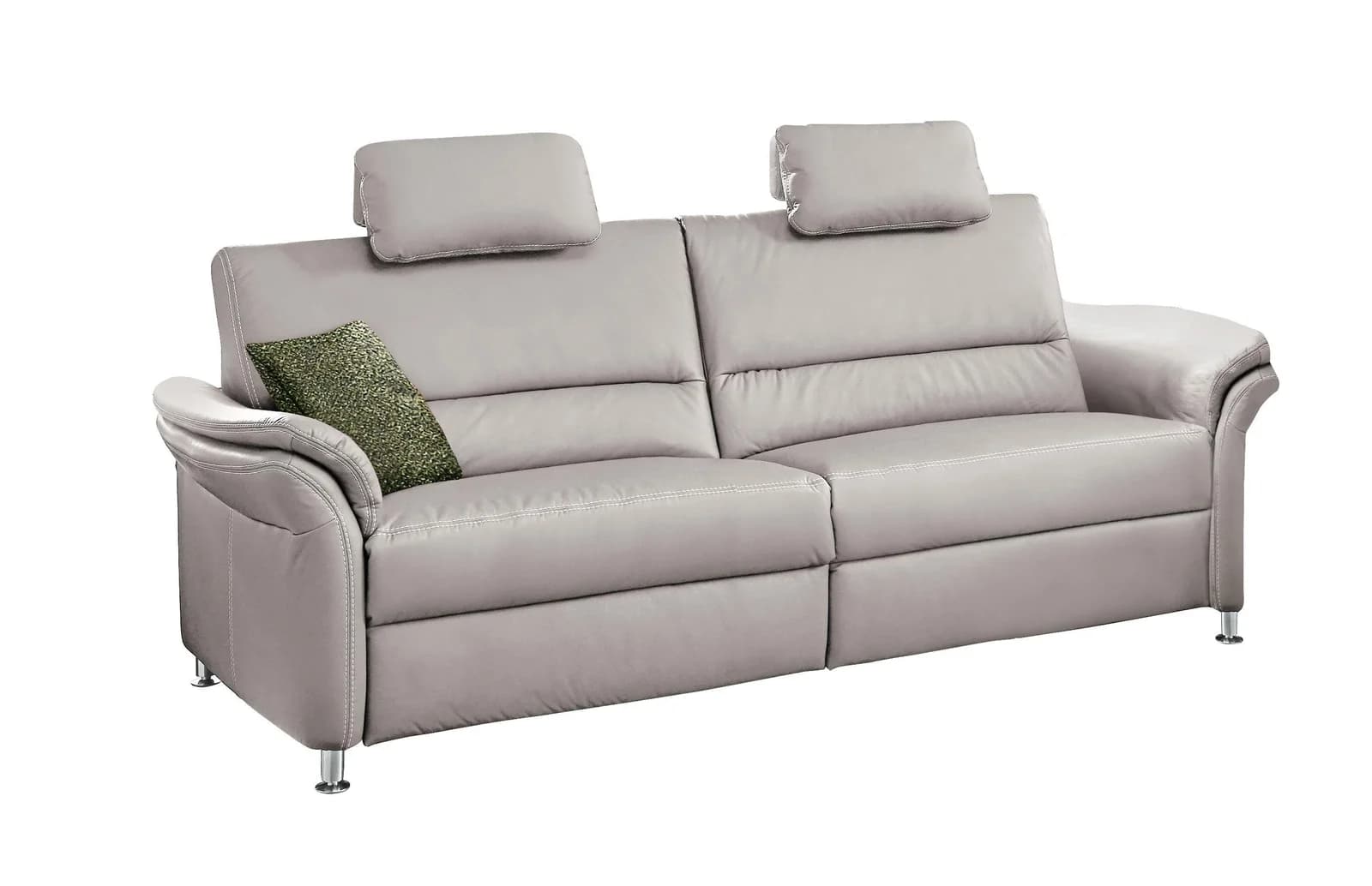 SYSTEMPOLSTER Sofa 3-Sitzer DAKOTA Grau Echtleder