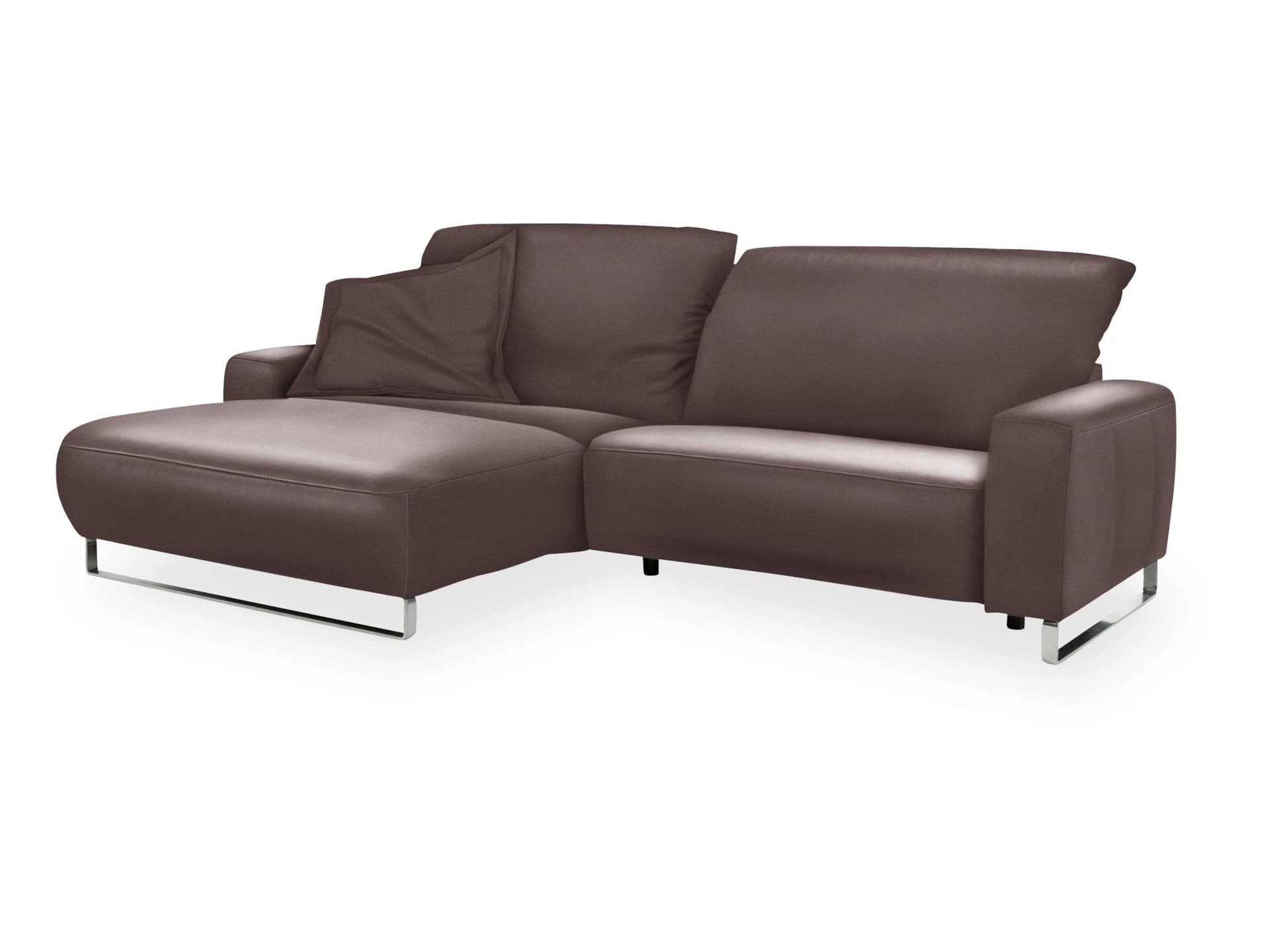 Polsterecke CALANO 2.0 von Loft mit Lederbezug und Kopfteilverstellung