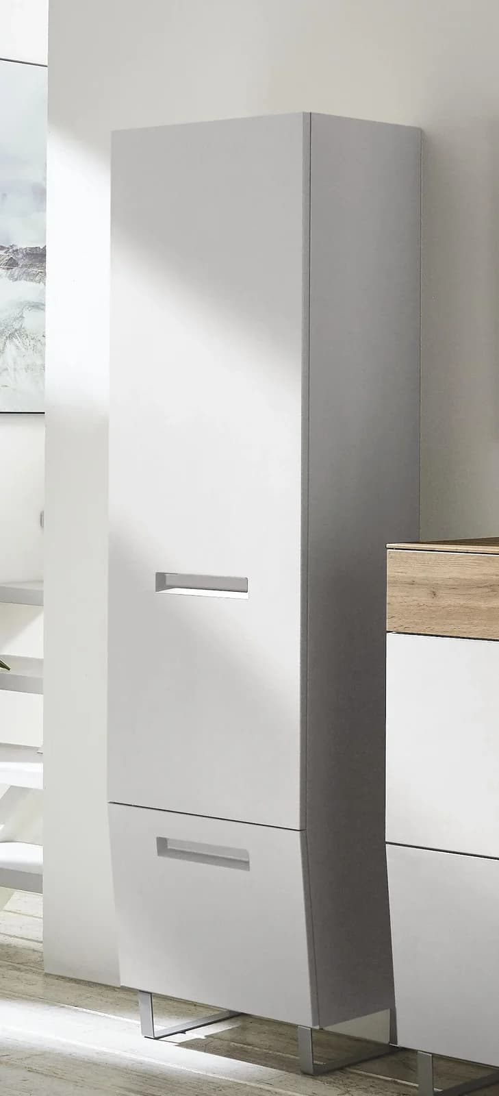 Garderobenschrank MONDO MIRAR Beige Lackleder Modern