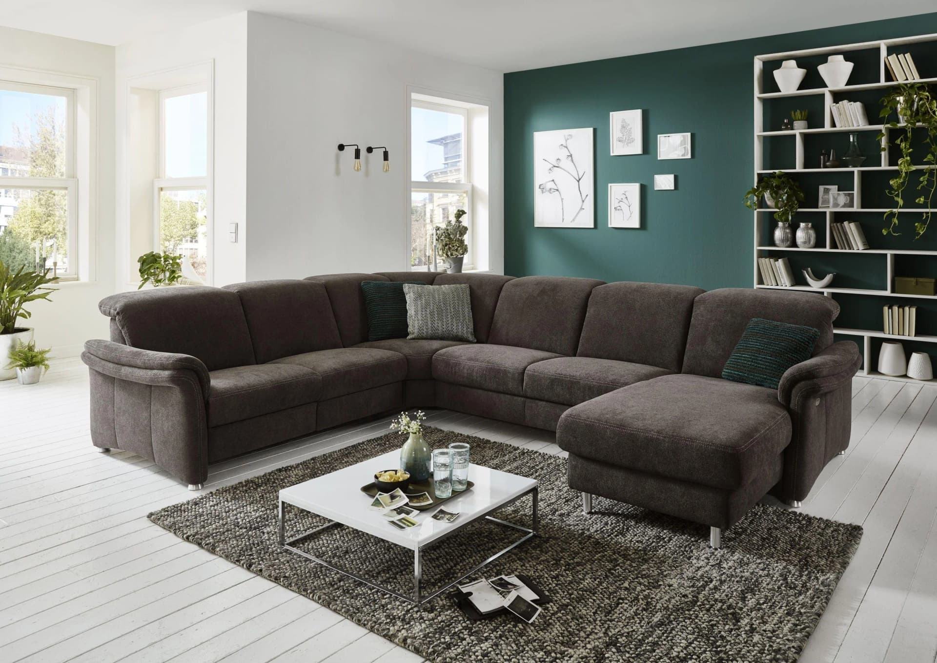 SYSTEMPOLSTER Polsterecke ZOE Stoff beige Kaltschaum