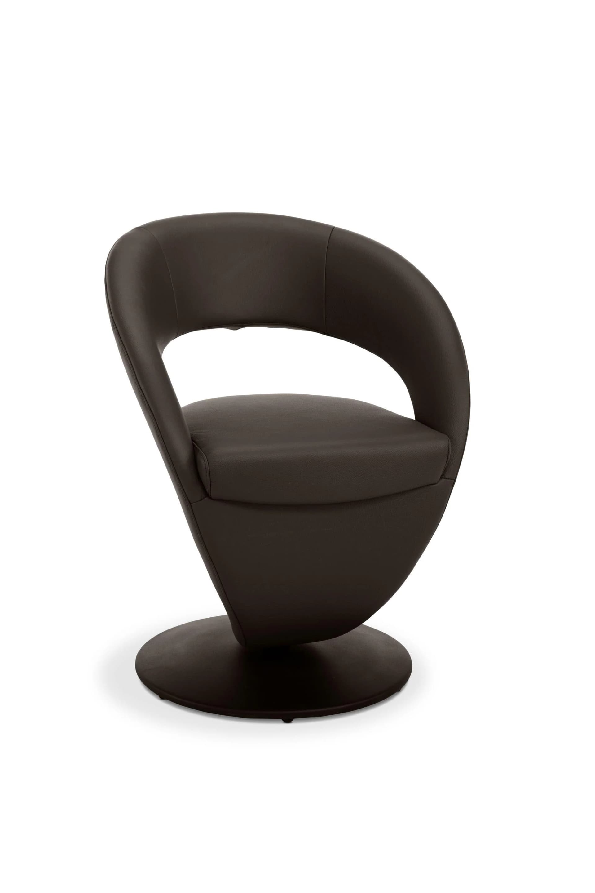 Drehsessel Variano MEDINO Leder Schwarz/Braun