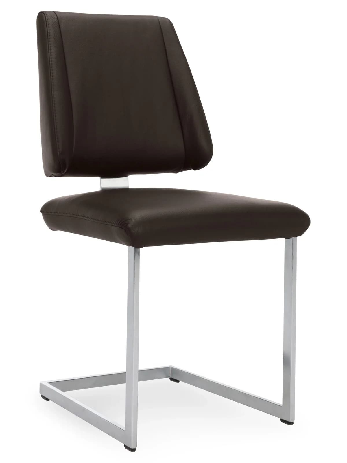 Freischwinger Variano CUENO II Leder Edelstahloptik