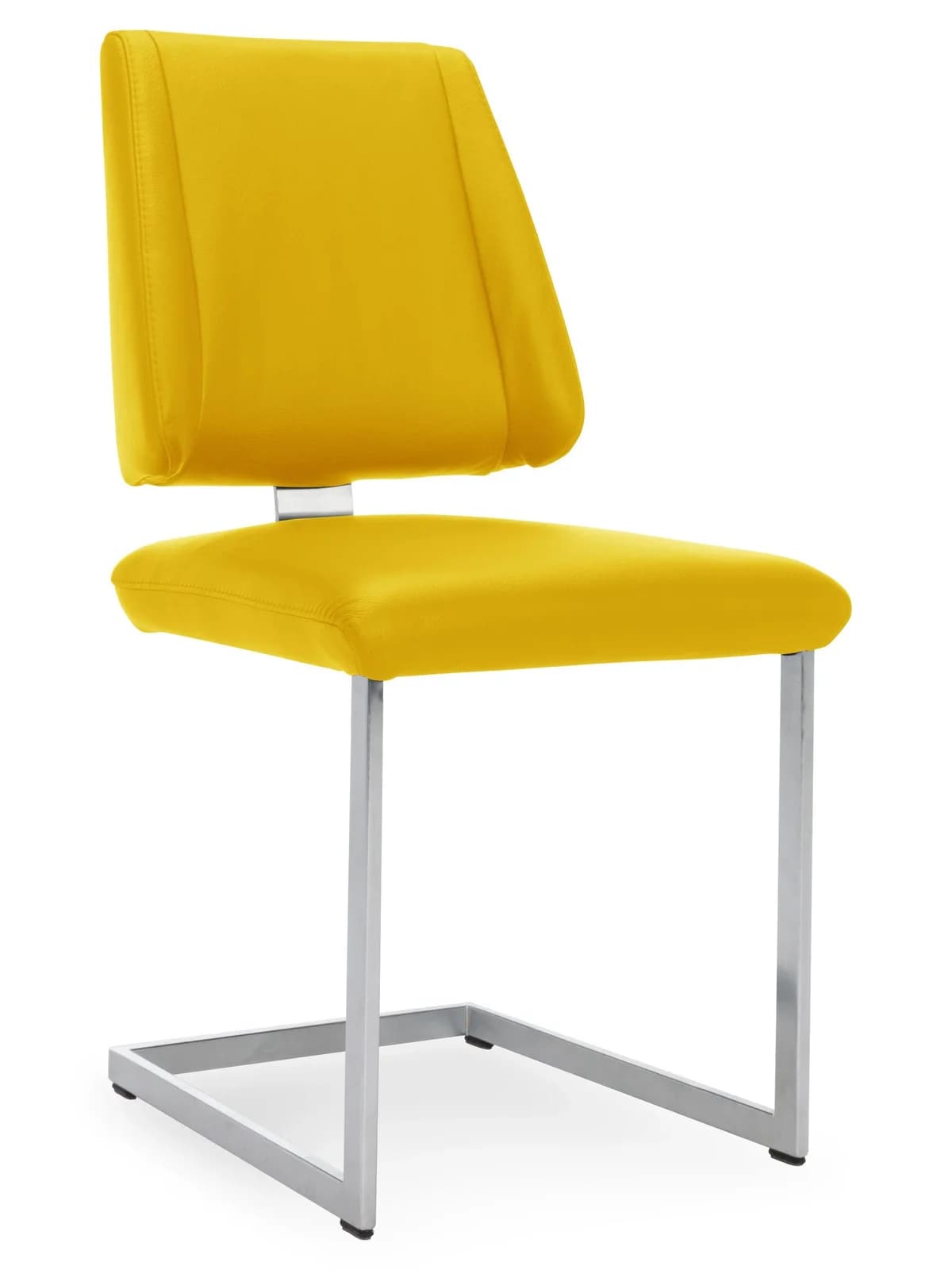 Freischwinger Variano CUENO II Leder Edelstahloptik