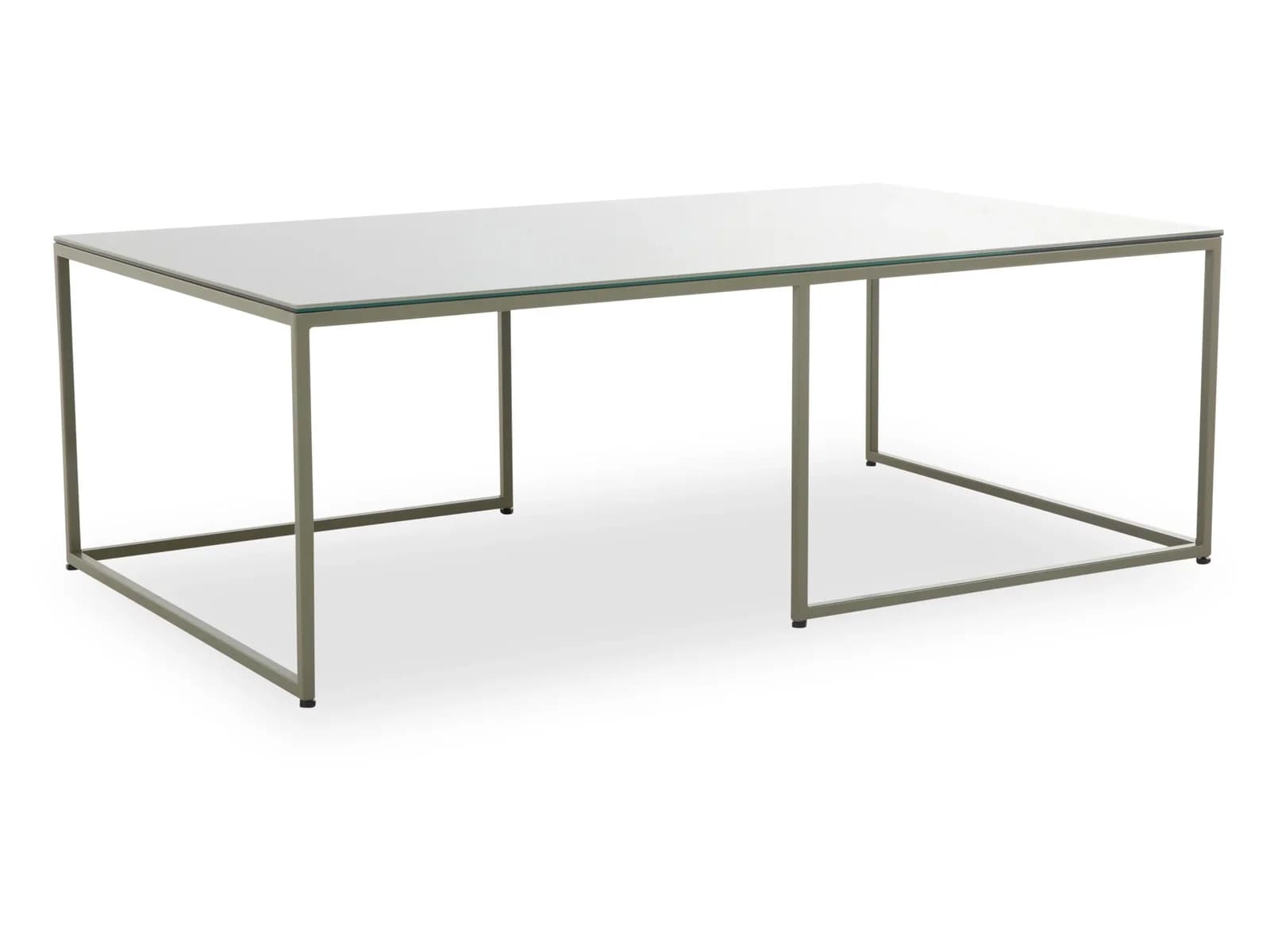 Couchtisch MONDO GARTA Glas Metall Olive