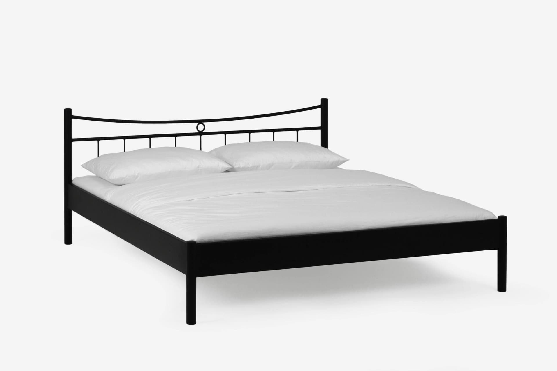 Metallbett Mercury mit Stützfuß und Querstreben