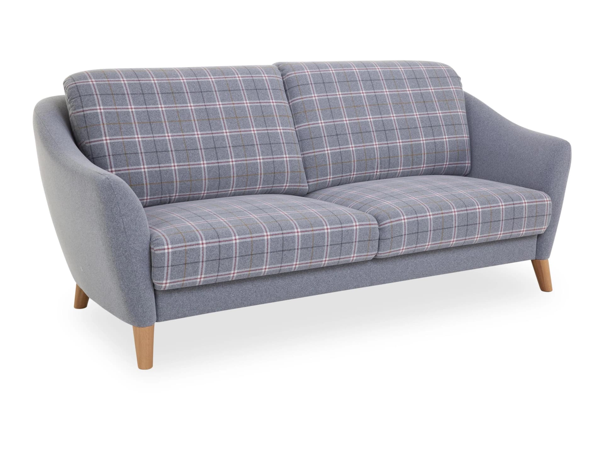 Rolf Weber 3-Sitzer Sofa SAARLUIS mit Stoffbezug und Eichefüßen