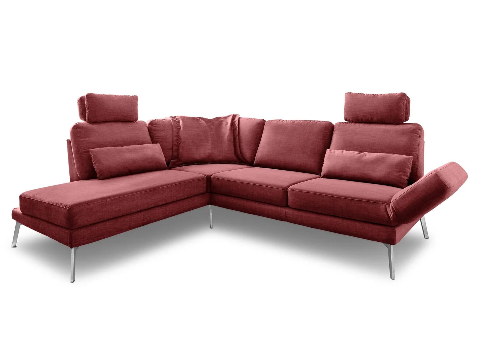 Loft Polsterecke CHANGE Stoff Matrix chrom-matte Füße