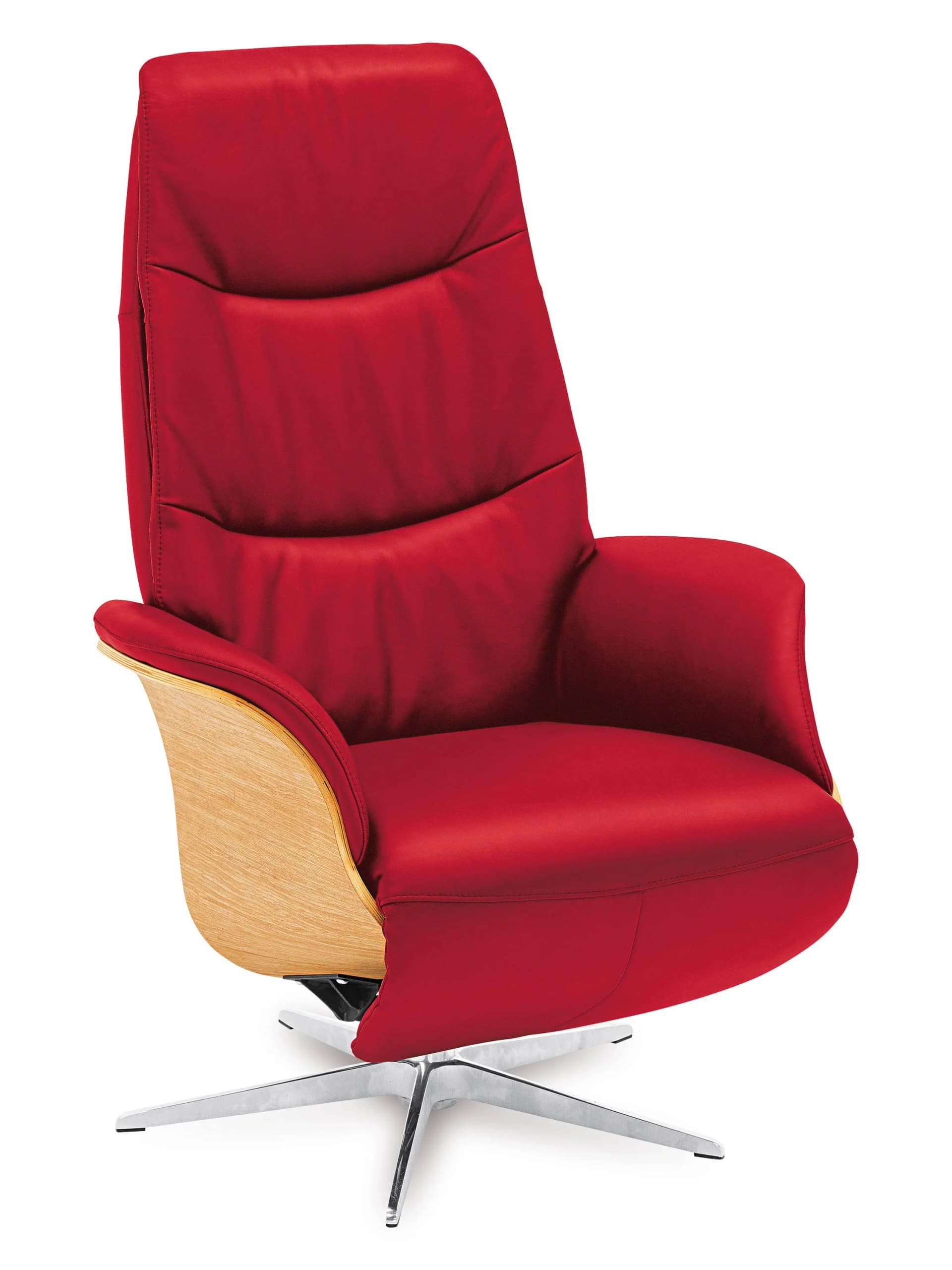 Relaxsessel vito 5093 Orange/Rot Eiche Metall