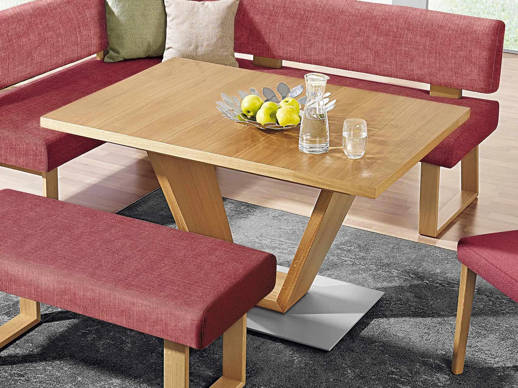 Esstisch Variano MATCH Braun Lackleder Modern