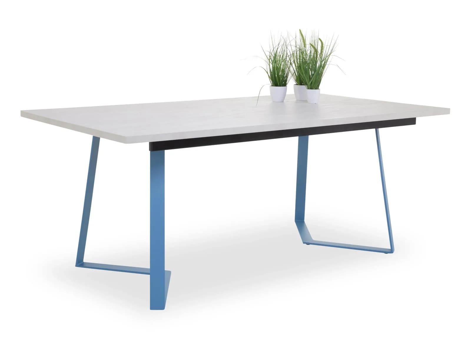 Esstisch SANSIBAR BÜSUM Modernes Design Metallkufe blau
