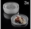 Almina Kuchenteller 3er Set Glasteller Dessertteller Ø17cm Transparent Bild 1