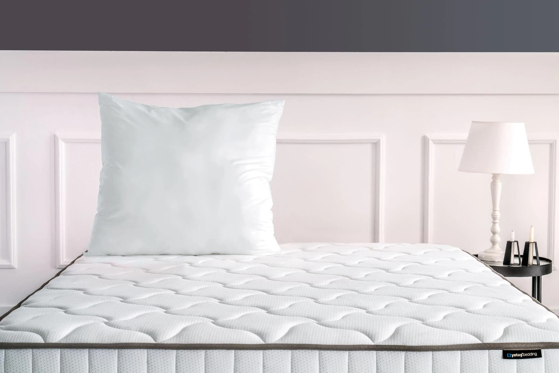 YATAS BEDDING Kopfkissen Weiß 80x80 cm Mikrofaser