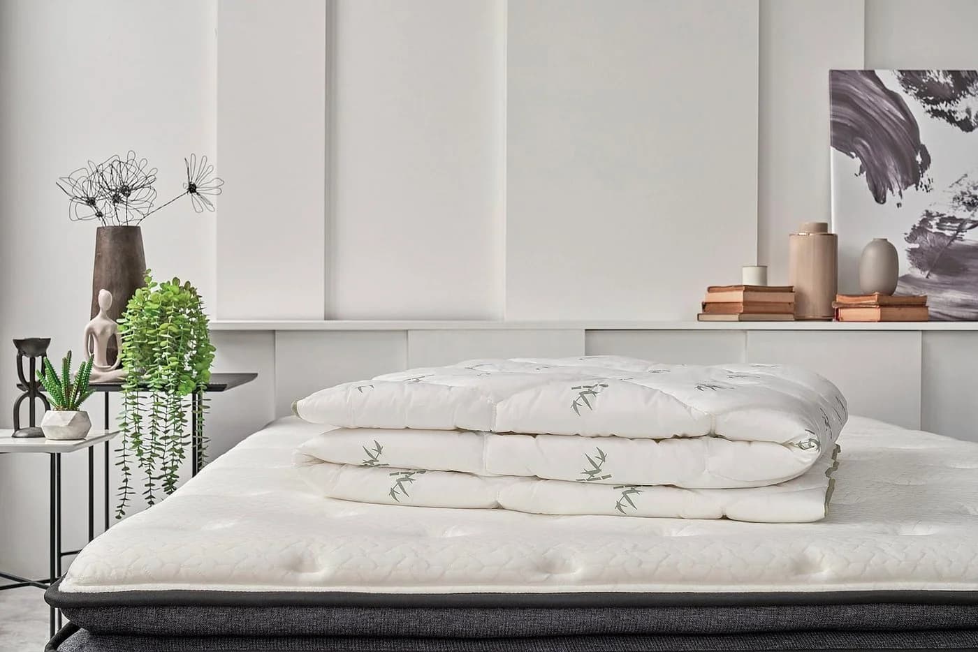 Yatas Bedding Kunstfaserbettdecke Bambus Majestät Weiß