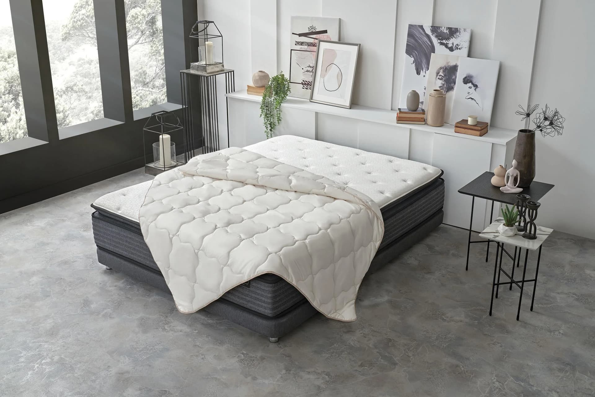 Yatas Bedding Naturhaarbettdecke Superwashed Wolle, Bettdecke