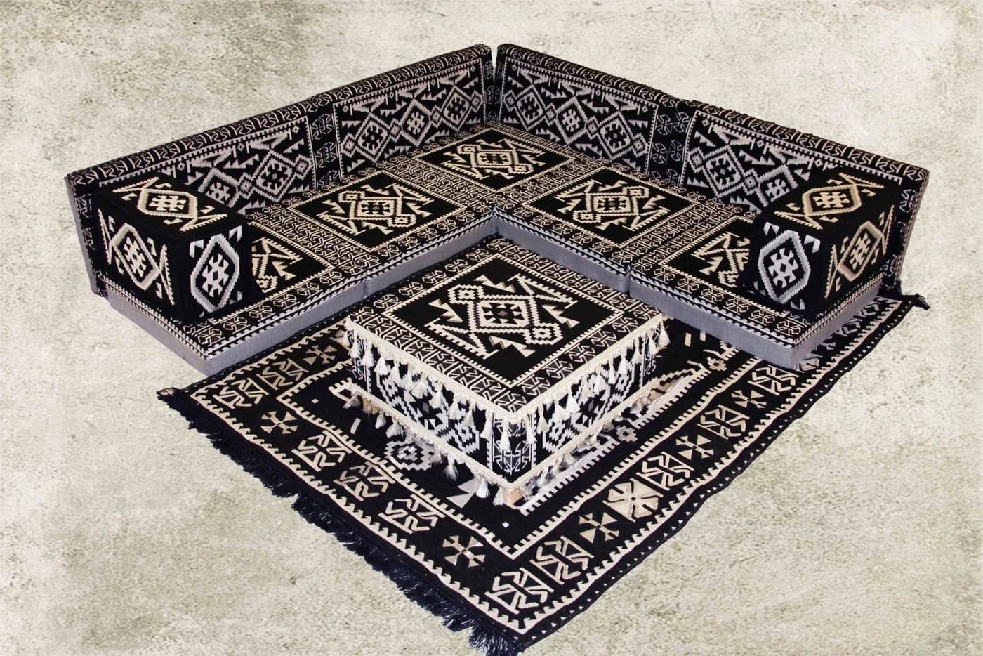 CaddeBuy Orientalische Sitzecke 13-tlg. mit Teppich und Tisch - Bild 2