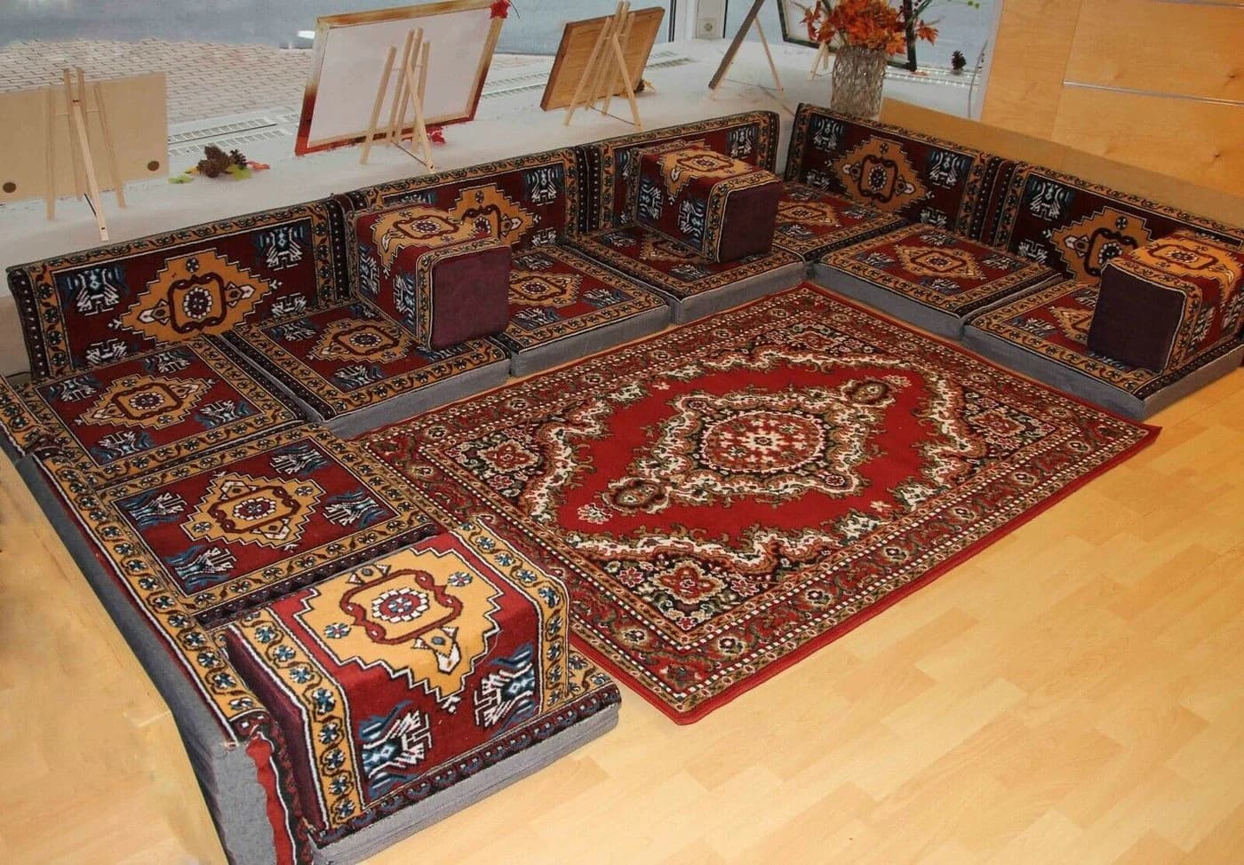 CaddeBuy Sofa Orientalische Sitzecke 21-teilig mit Kissen und Teppich - Bild 2