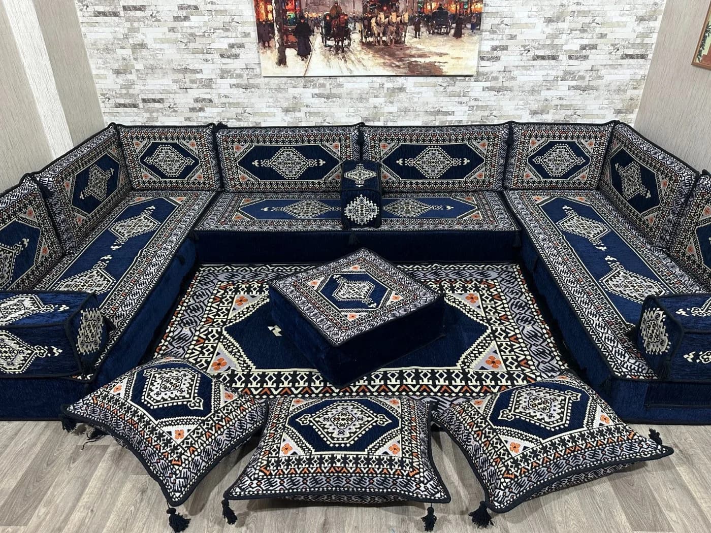 CaddeBuy Arabische Majlis Sitzecke 19-tlg. Orientalisches Sofa Set