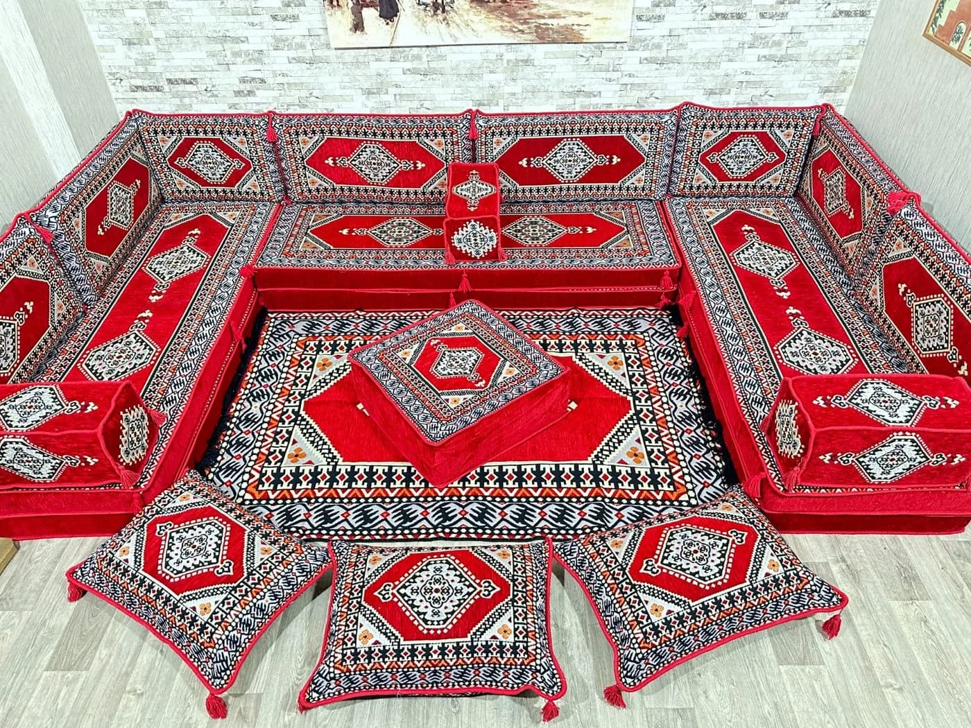 CaddeBuy Arabische Ecke Majlis Orientalisches Sofa 22 Teile