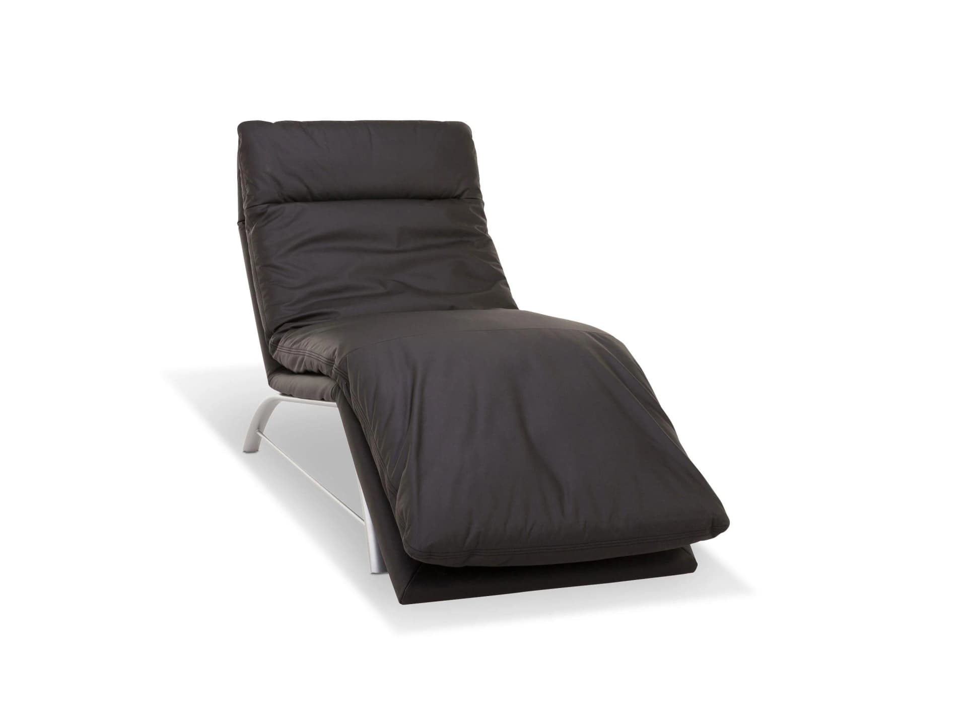 Liege SCHILLIG DAILY DREAMS Leder Ellipsenform Metallkufen