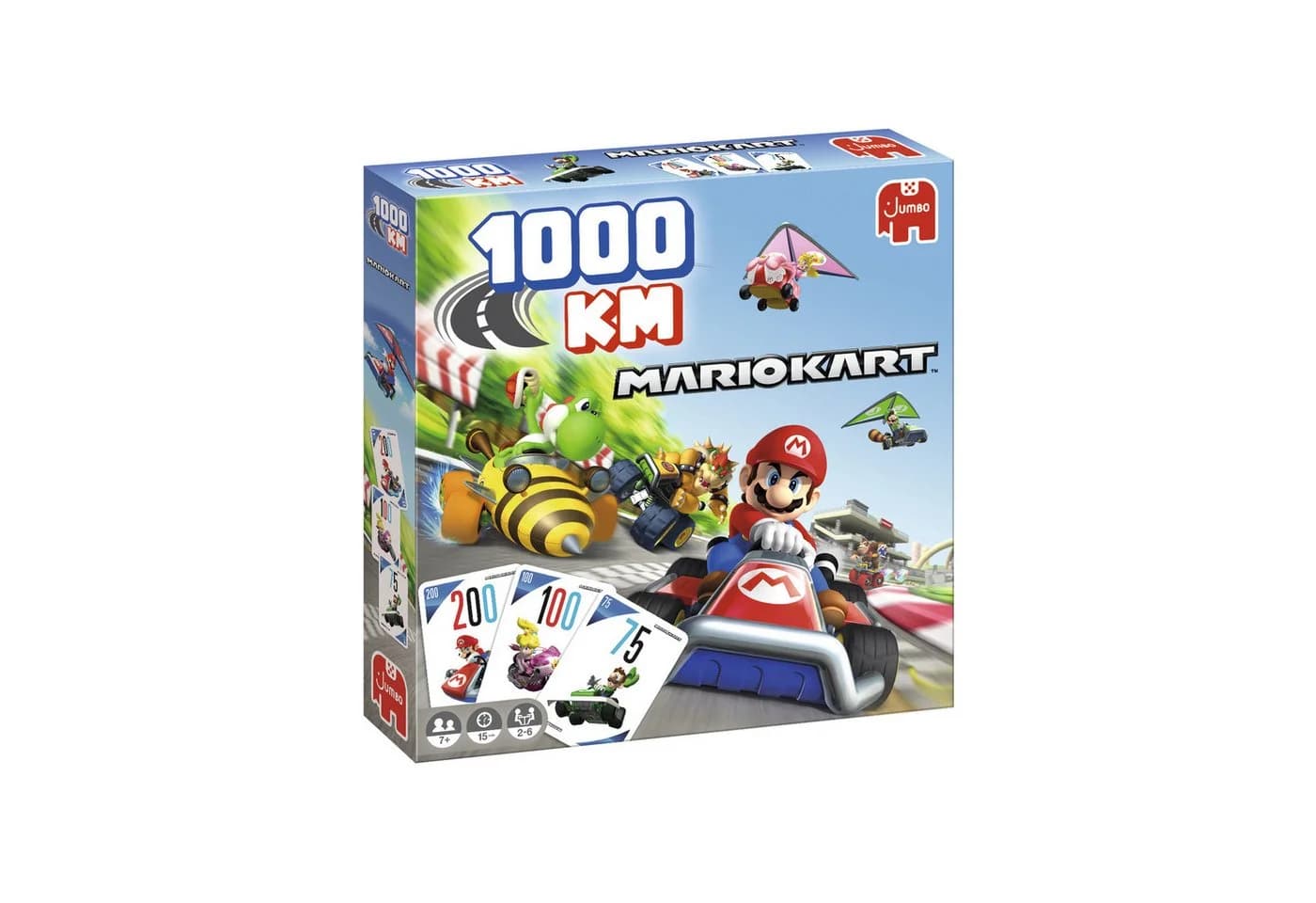 Jumbo Spiele Super Mario 1000KM Mario Kart Brettspiel Bunt - Bild 2