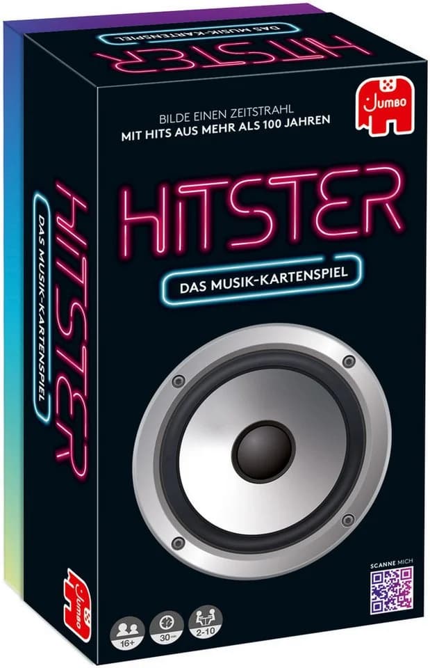 Jumbo Spiele Hitster Musik-Partyspiel 100 Jahre Hits Bunt