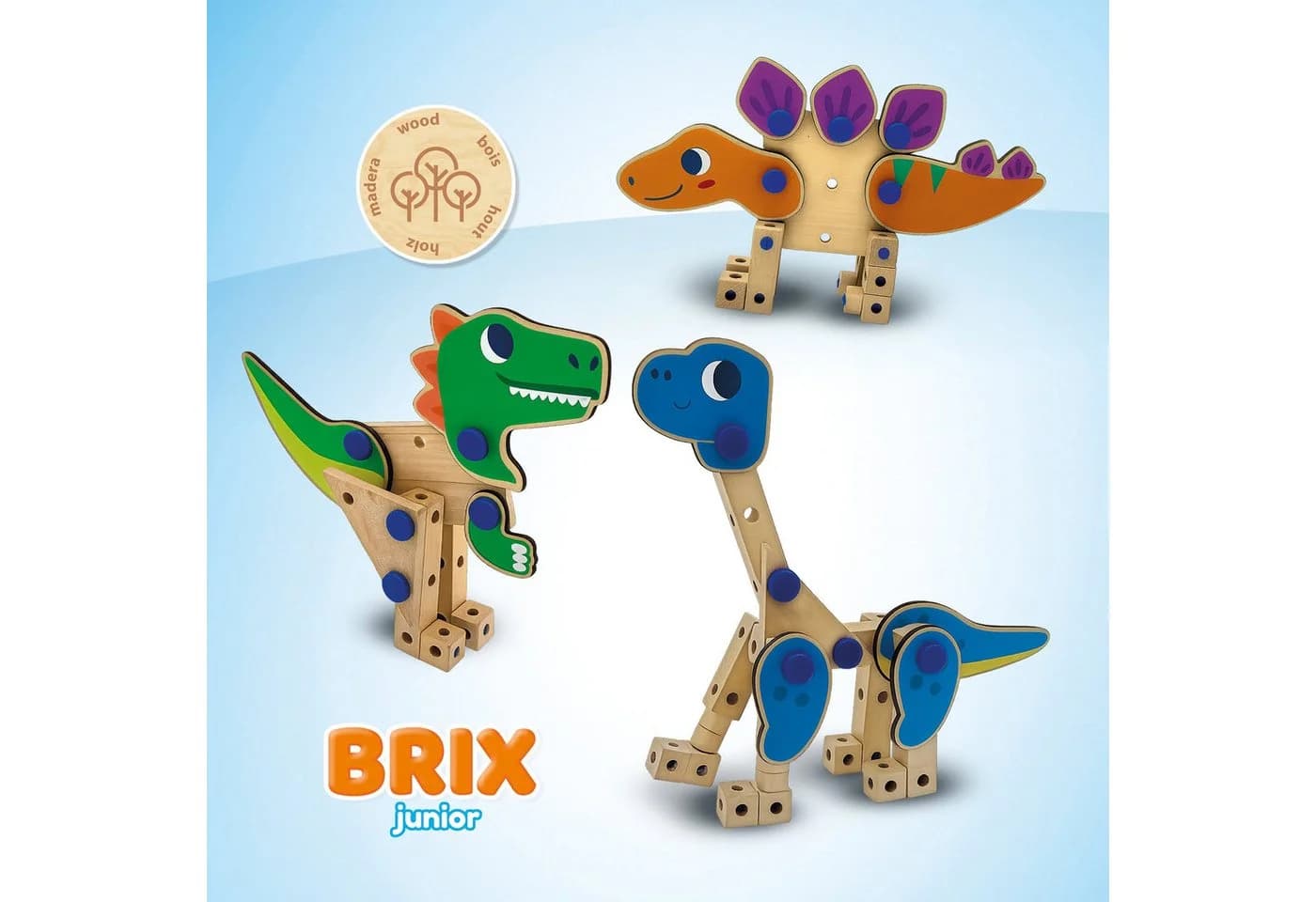 SES Creative BRIX Junior Dinosaurier Set mit Holzhammer & Nägeln - Bild 5