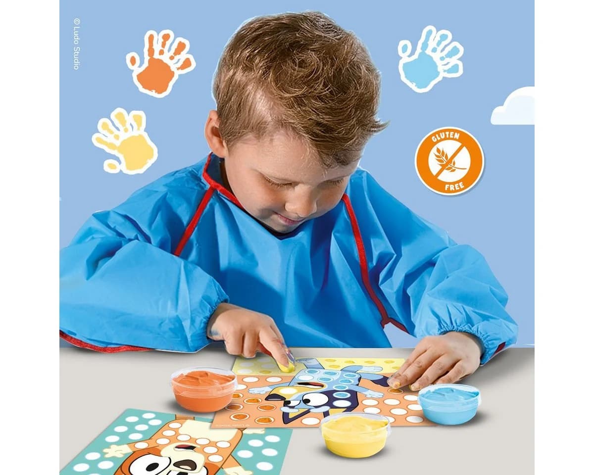 SES Creative Bluey Fingerabdruck-Kunstwerk - Kreatives Bastelset Bunt - Bild 3