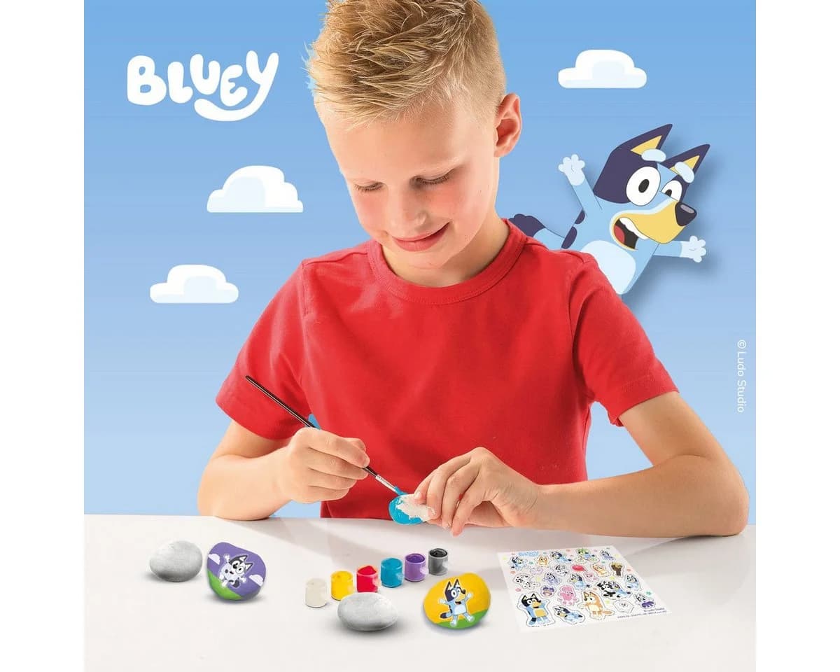 SES Creative Bluey Steine bemalen Kreativ-Set für Kinder