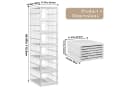 POPOLIC Schuhbox 6-lagig Braun Transparent Faltbar Magnetisch Bild 1