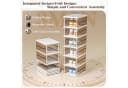 POPOLIC Schuhbox 6-lagig Braun Transparent Faltbar Magnetisch Bild 5