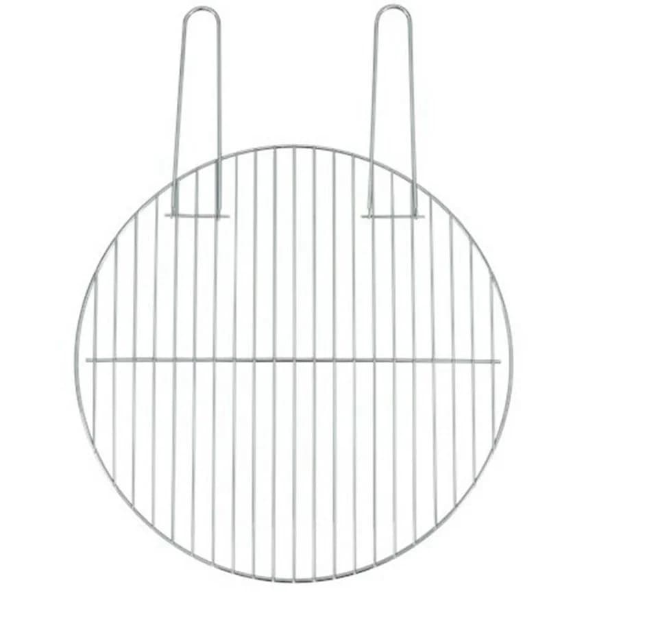Riyashop Grillrost Edelstahl Rund 44 cm mit Griffen