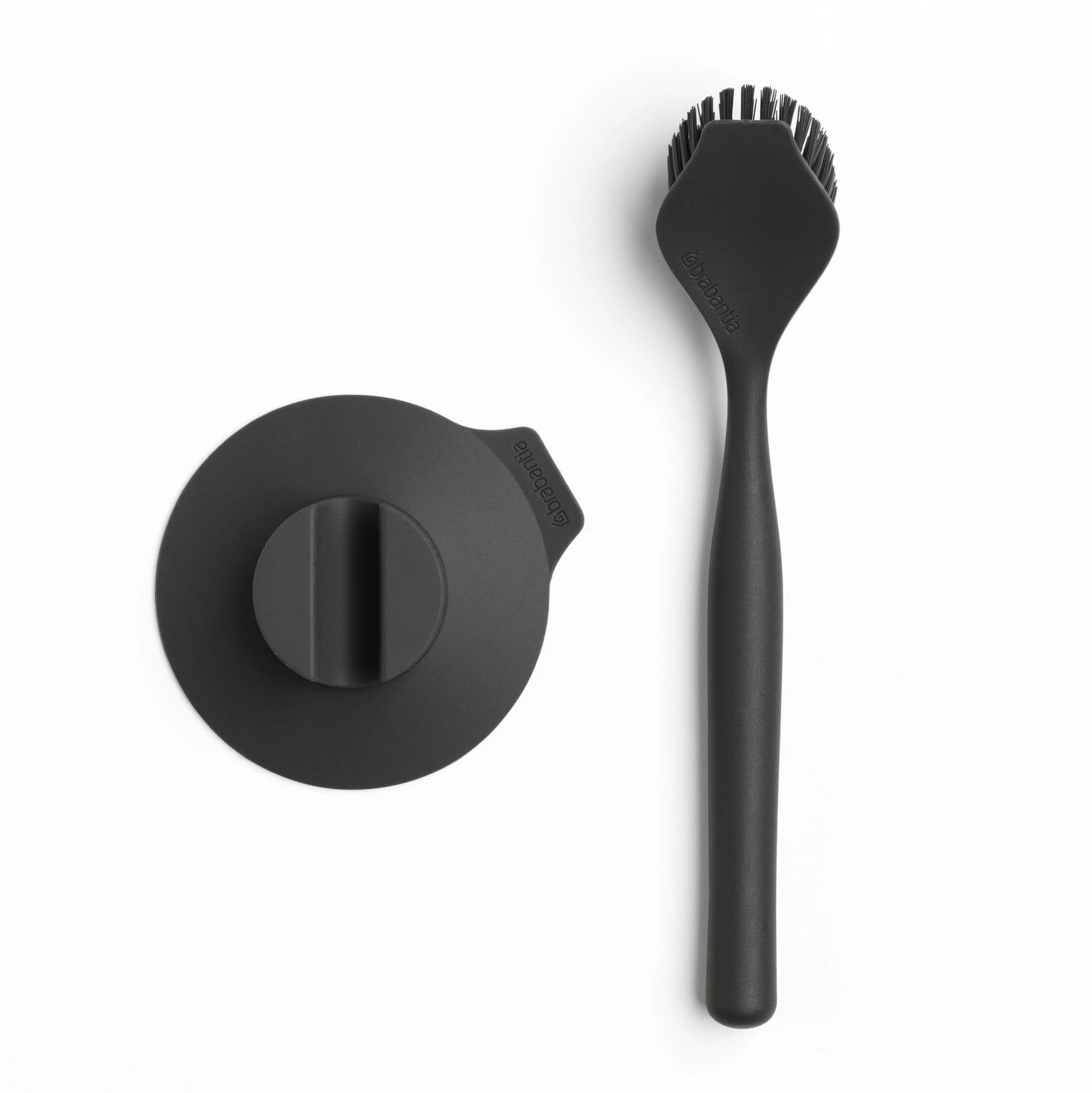 Brabantia Spülbürste mit Saugnapfhalterung Dunkelgrau